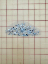 Trim -  Sequined and Beaded Embroidered Light Blue Only One Left!